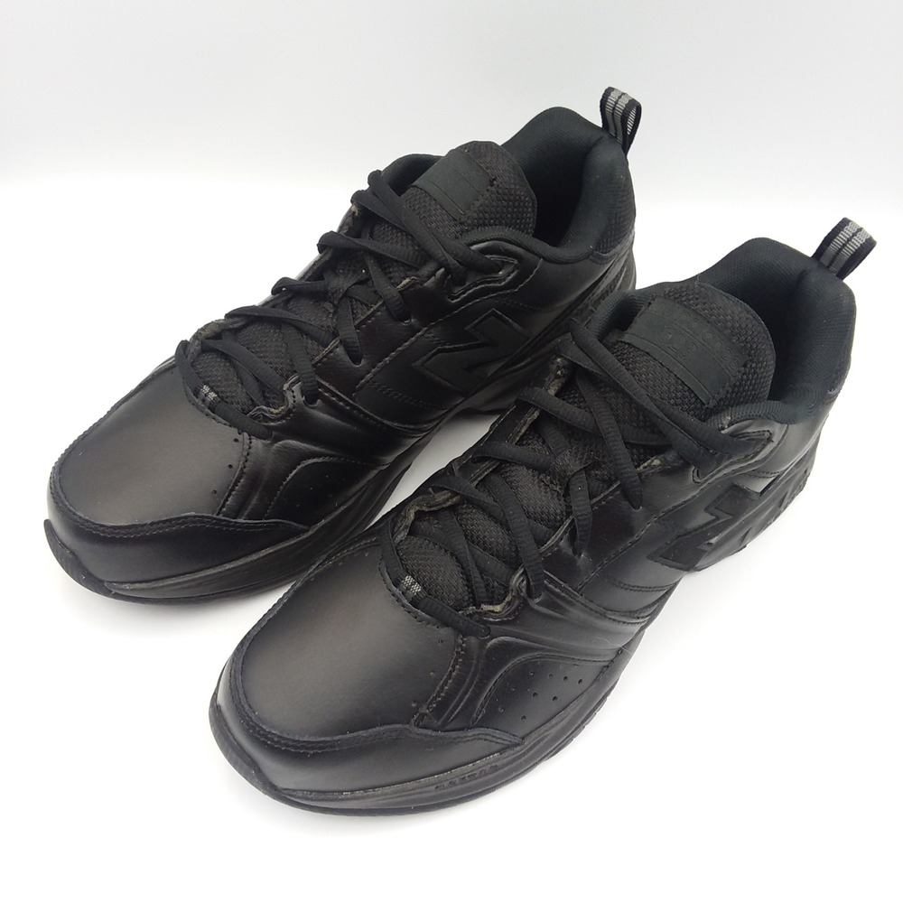 New Balance MX623AB2 Men's 9 Leather Triple Black Comfort Walking Shoes Sneakers - Picture 2 of 14